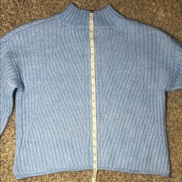 SO Women's Sky Blue Turtleneck Sweater - Picture 6 of 7